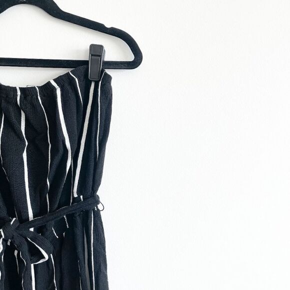 Dress Forum Women Jumpsuit Sleeveless Pinstripes Black White Large - Picture 5 of 9